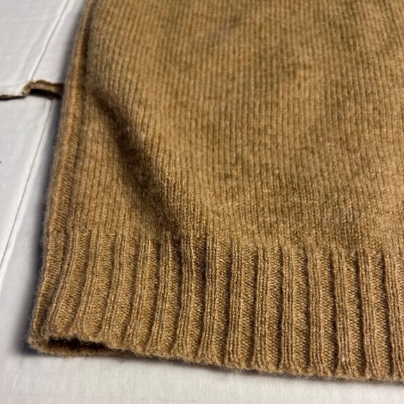 Lands End Mens Medium Lambswool Camel Button-Front Cardigan Vest preppy - Picture 6 of 9